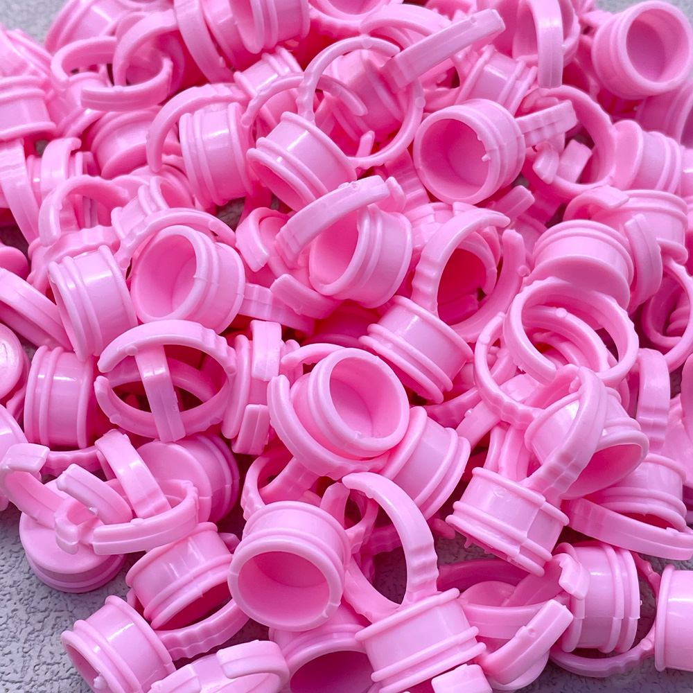 100Pcs Disposable Glue Ring Cu - Eyelash Extension Class ulasan dan harga