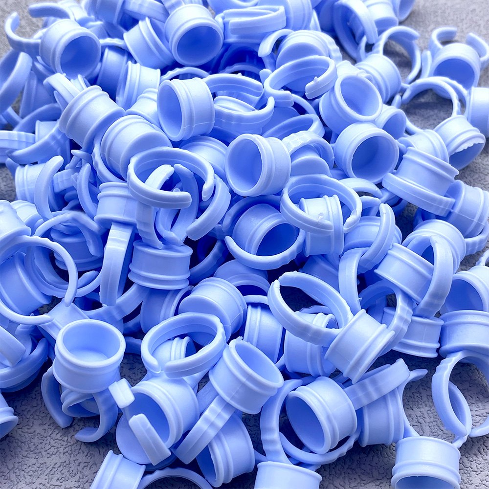 100Pcs Disposable Glue Ring Cu - Eyelash Extension Class ulasan dan harga