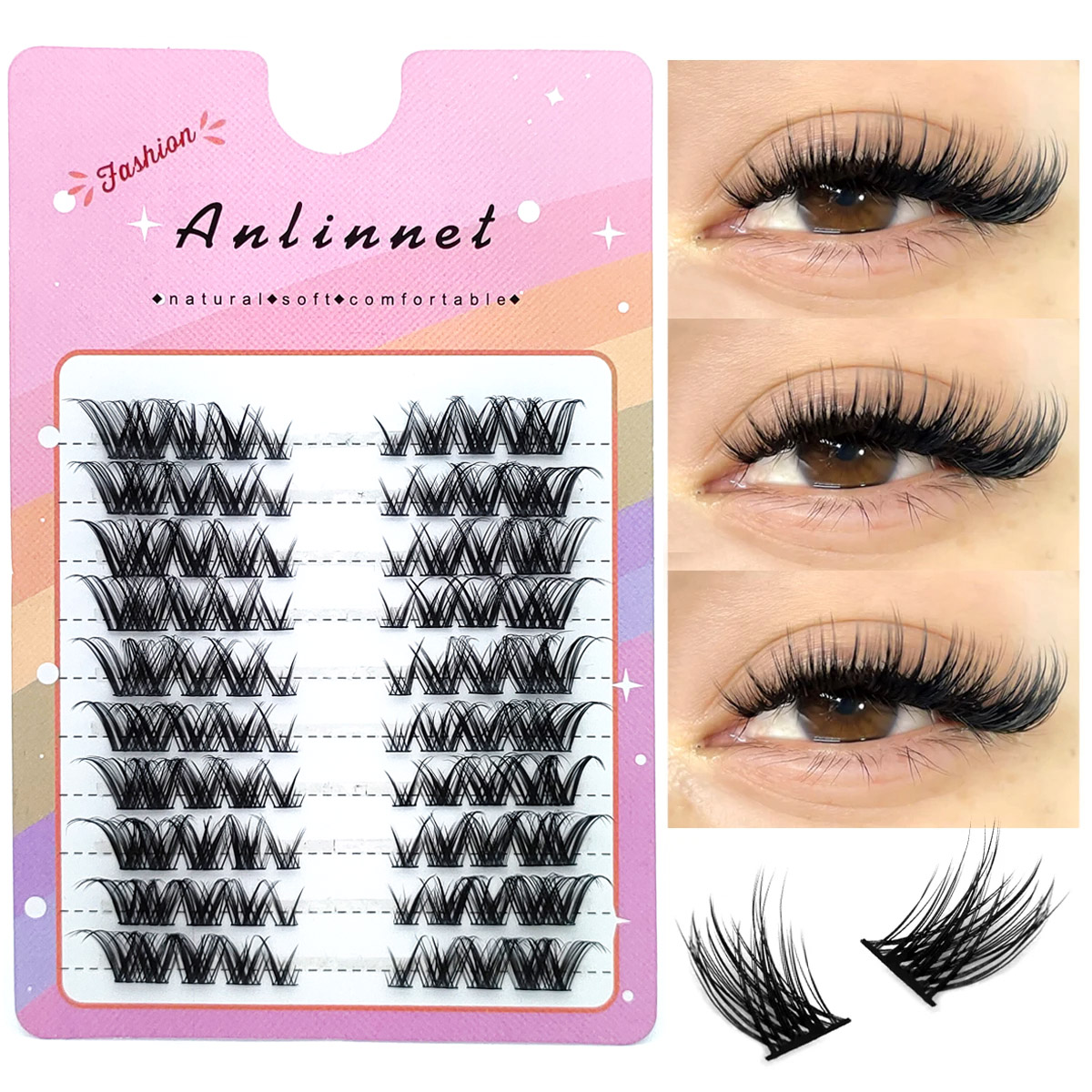 Fox False Eyelashes 1 box 80 B - Eyelash Extension Fox Eye ulasan dan harga