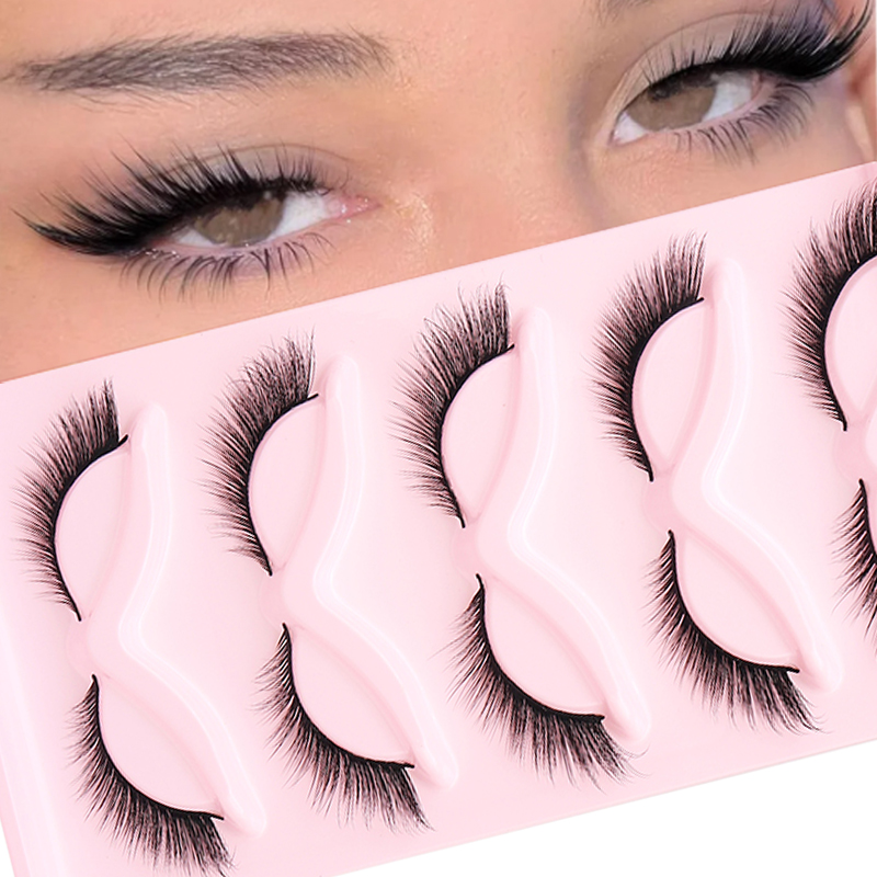 5 Pairs Fluffy False Eyealshes - Eyelash Extension Fox Eye ulasan dan harga