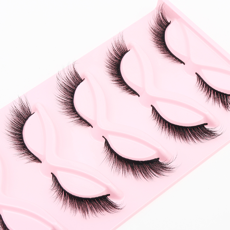 5 Pairs Fluffy False Eyealshes - Eyelash Extension Fox Eye ulasan dan harga