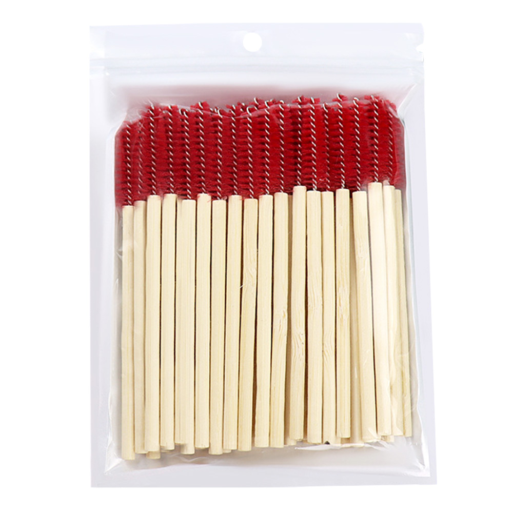 50Pcs Bamboo Handle Eyelash Br - Eyelash Extension Options ulasan dan harga