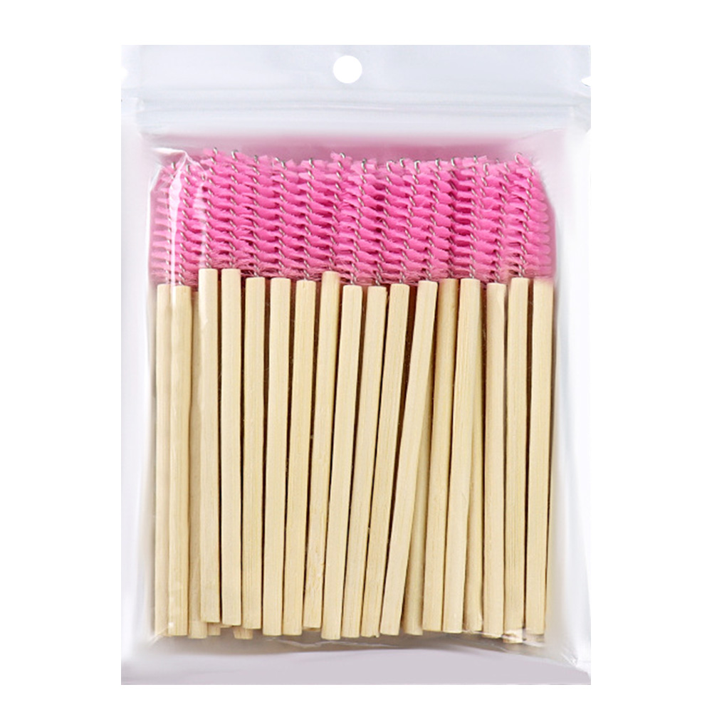 50Pcs Bamboo Handle Eyelash Br - Eyelash Extension Options ulasan dan harga