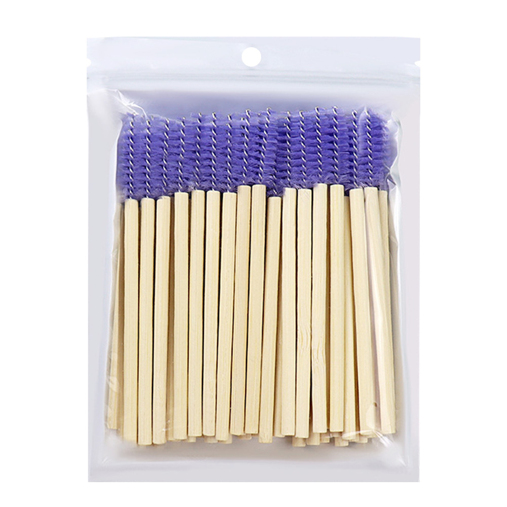 50Pcs Bamboo Handle Eyelash Br - Eyelash Extension Options ulasan dan harga