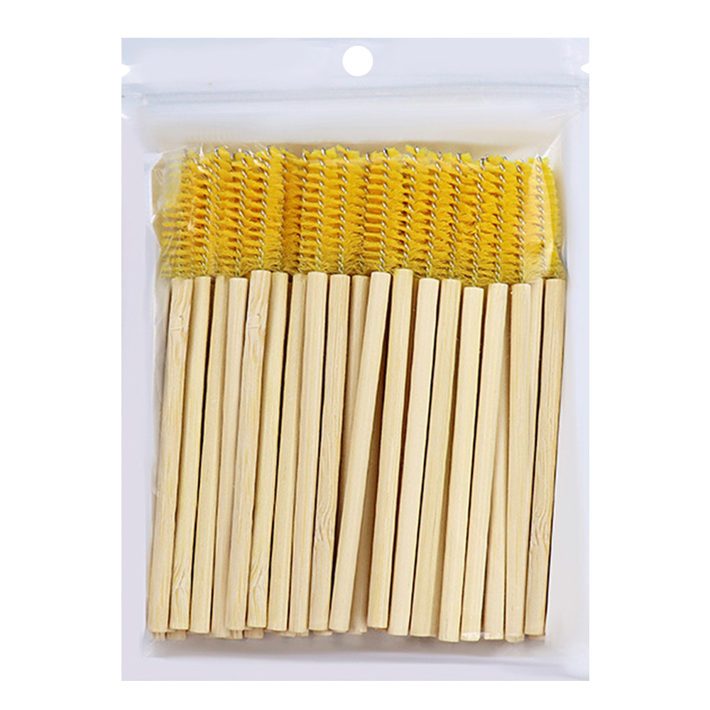 50Pcs Bamboo Handle Eyelash Br - Eyelash Extension Options ulasan dan harga