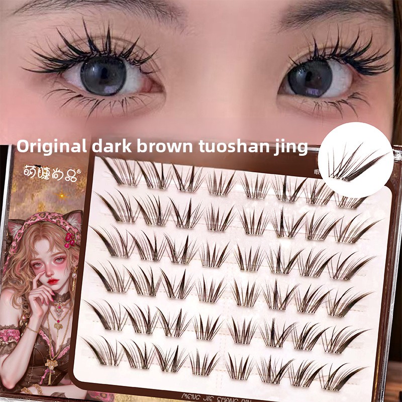 No Glue Black Brown Individual - Eyelash Extension Fox Eye ulasan dan harga