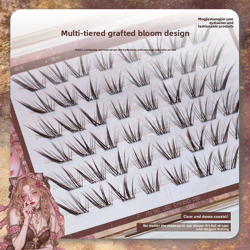 No Glue Black Brown Individual - Eyelash Extension Fox Eye ulasan dan harga