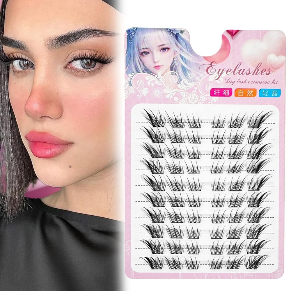 3D Cat Eye Clusters Lashes Man - Eyelash Extension Fox Eye ulasan dan harga
