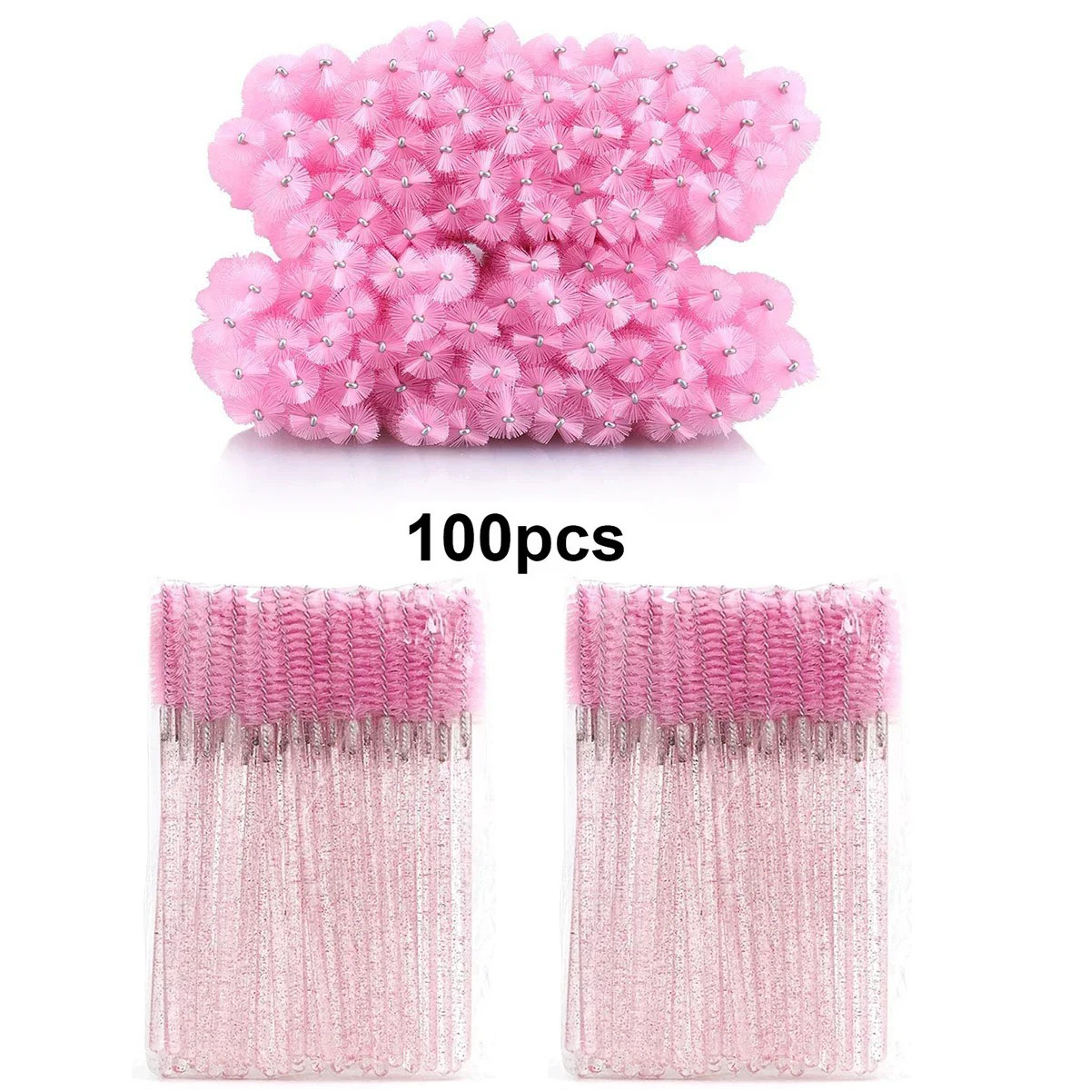 100pcs Disposable Eyelash Brus - Eyelash Extension Options ulasan dan harga