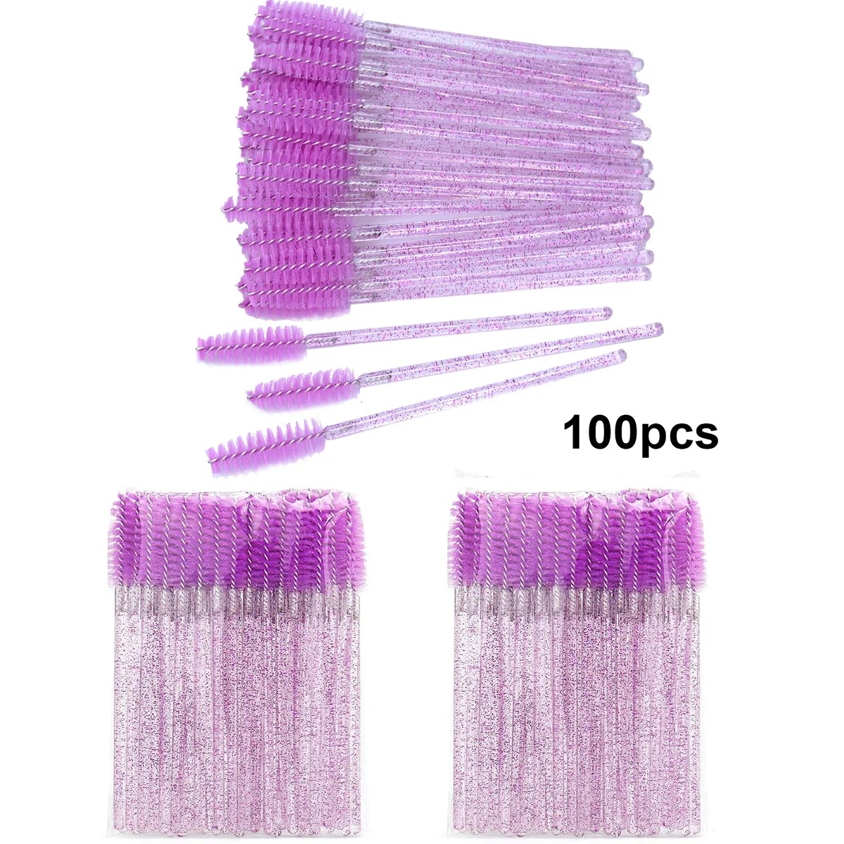 100pcs Disposable Eyelash Brus - Eyelash Extension Options ulasan dan harga