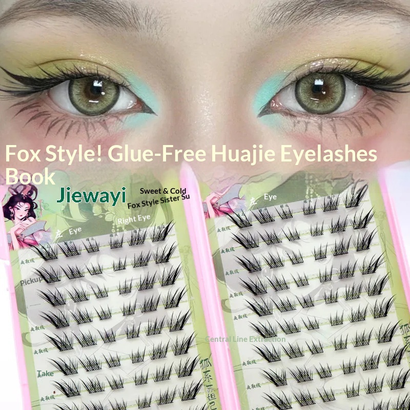 Voluminous Glue-free Self-adhe - Eyelash Extension Fox Eye ulasan dan harga