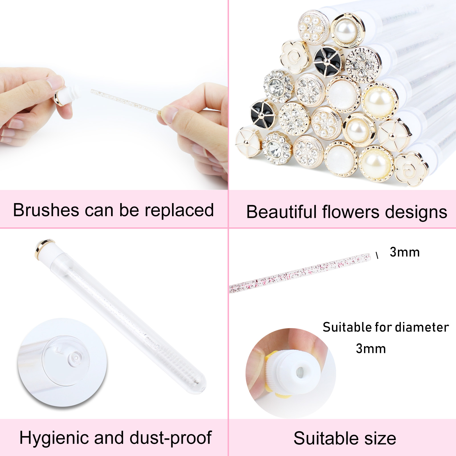 Mascara Wands Tube 20pcs Reusa - Eyelash Extension Options ulasan dan harga