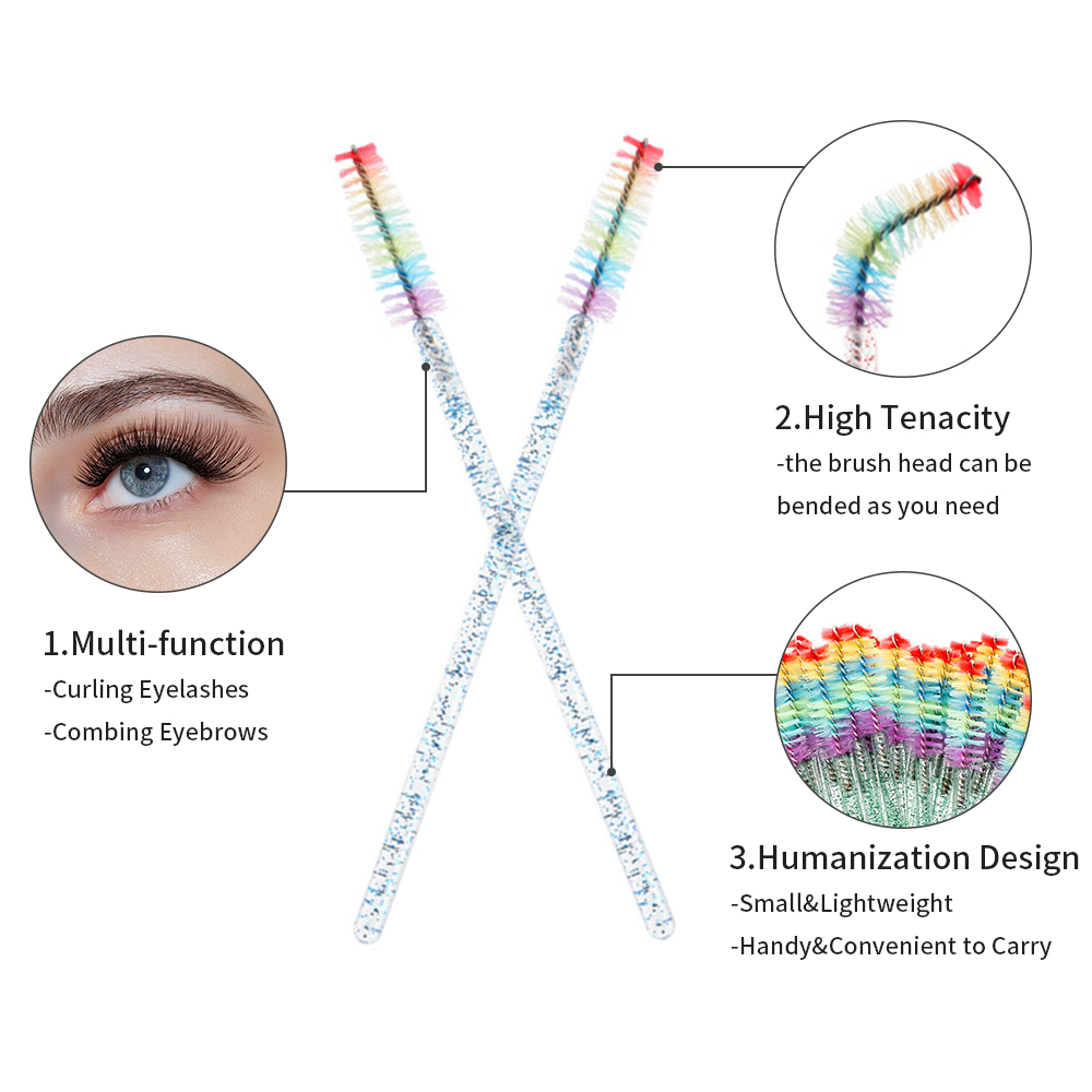 50PCS Rainbow Crystal Eyelash  - Eyelash Extension Class ulasan dan harga