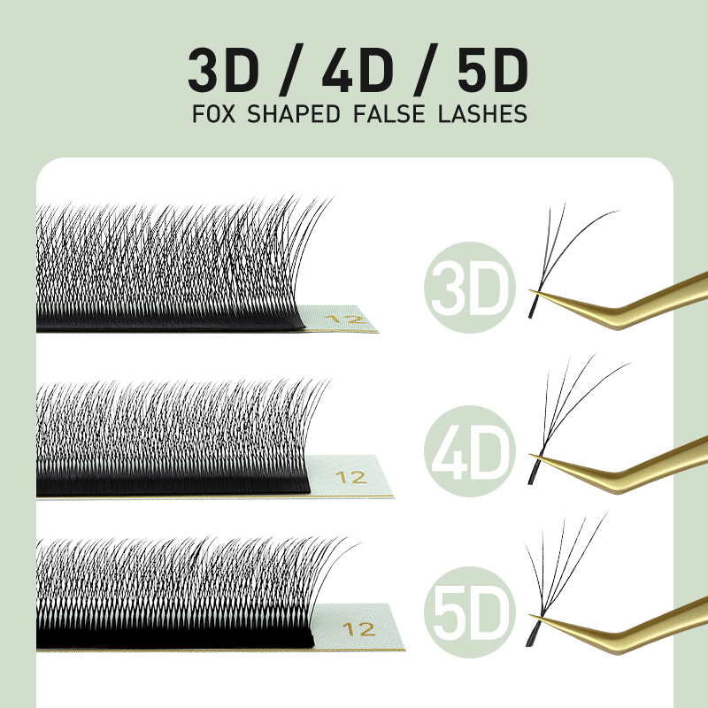 SAKURAHANA Fox 3D 4D 5D Shaped - Eyelash Extension Fox Eye ulasan dan harga