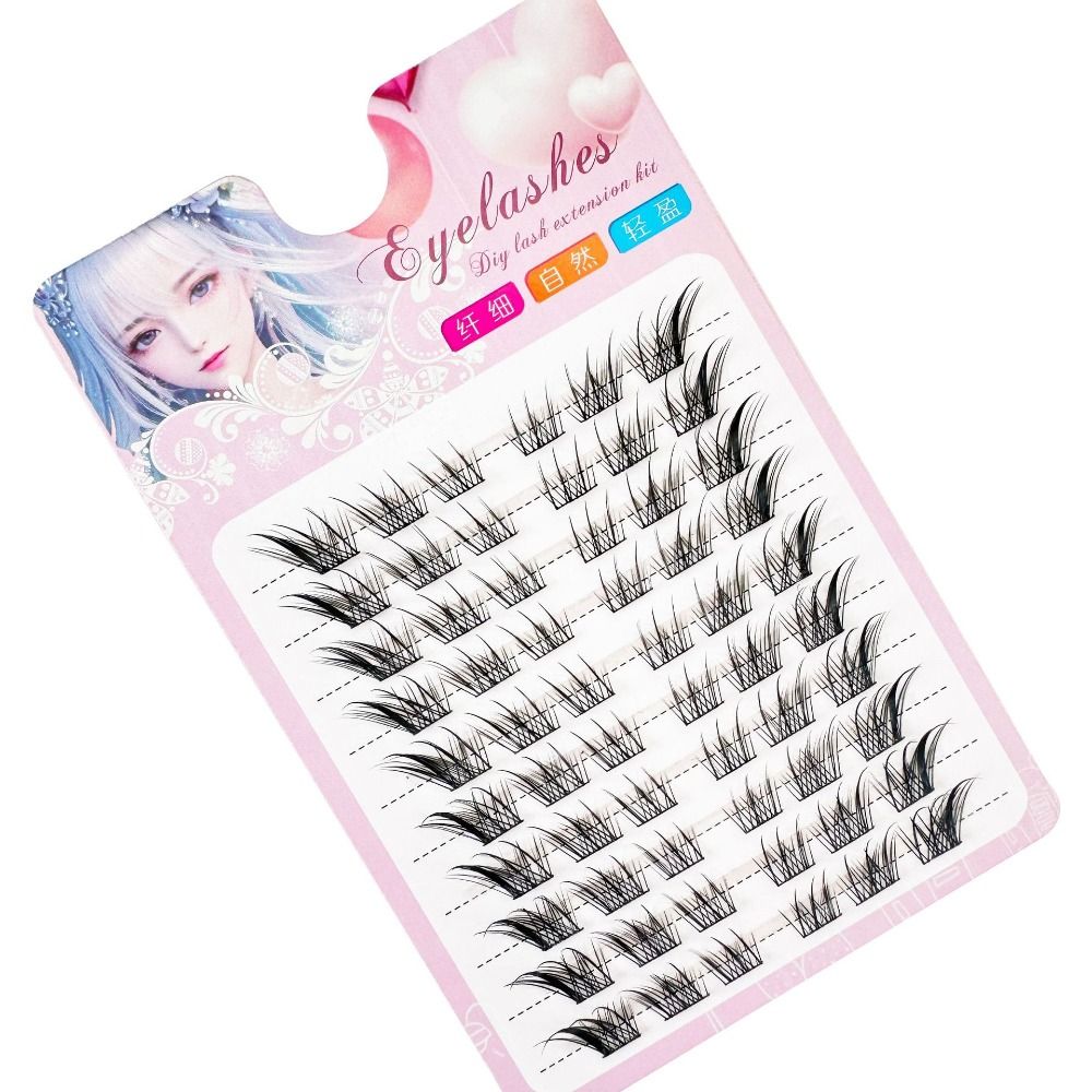 Women Beauty 3D Cat Eye Cluste - Eyelash Extension Fox Eye ulasan dan harga