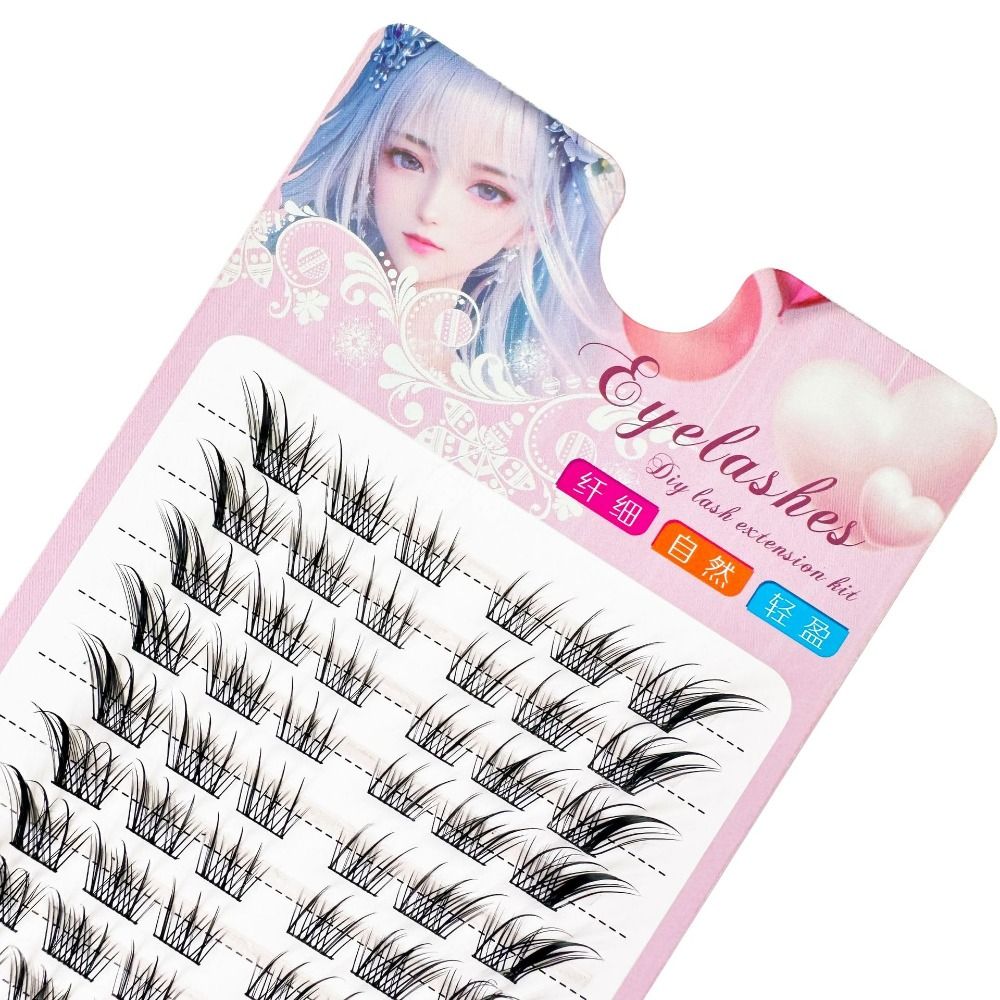 Women Beauty 3D Cat Eye Cluste - Eyelash Extension Fox Eye ulasan dan harga
